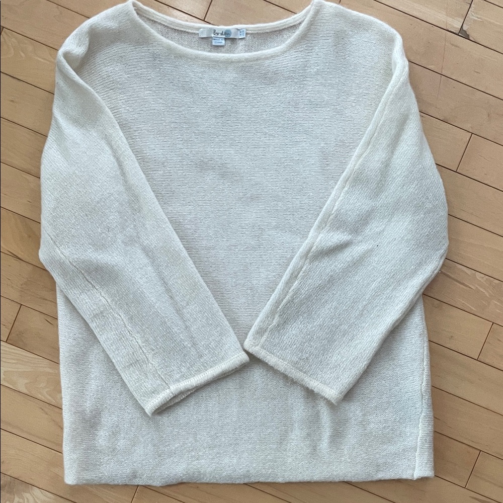 Boden Off White Mohair Sweater Size 10